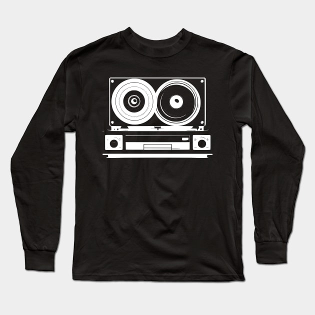 Vintage Vinyl Player Long Sleeve T-Shirt by Norse Magic